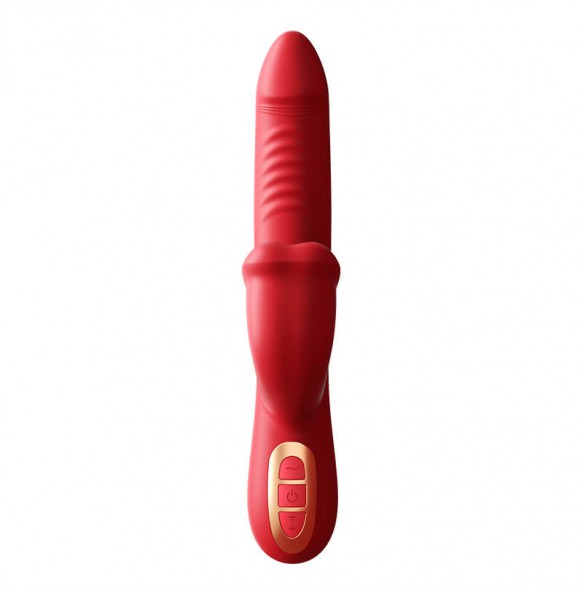 MizzZee - LipsJoy Automatic Thrusting Tongue Licking Vibrator (Chargeable - Red)